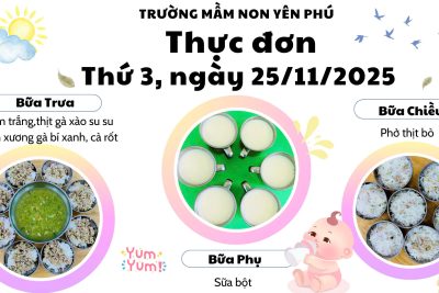 🍽️ Bữa ăn hôm nay của các bé thật đầy đủ dưỡng chất!